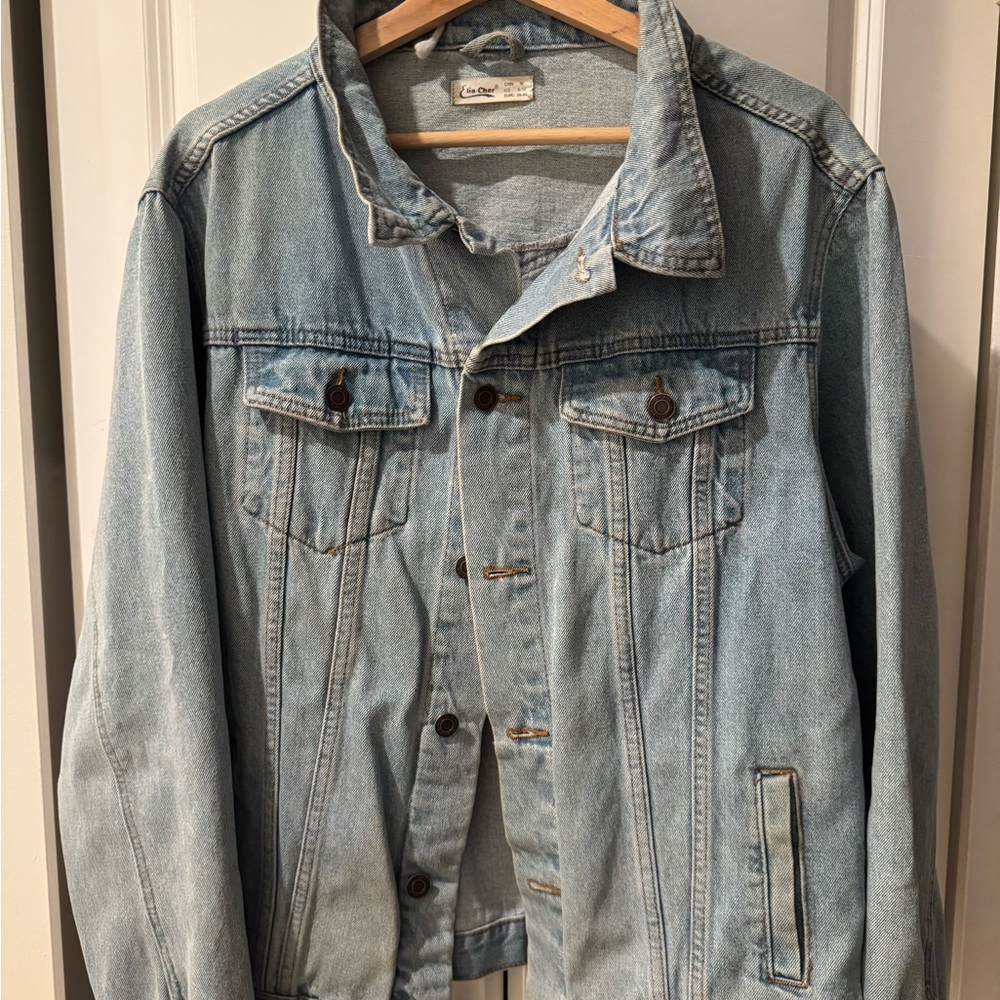 Oversized Denim Jacket - Light Blue